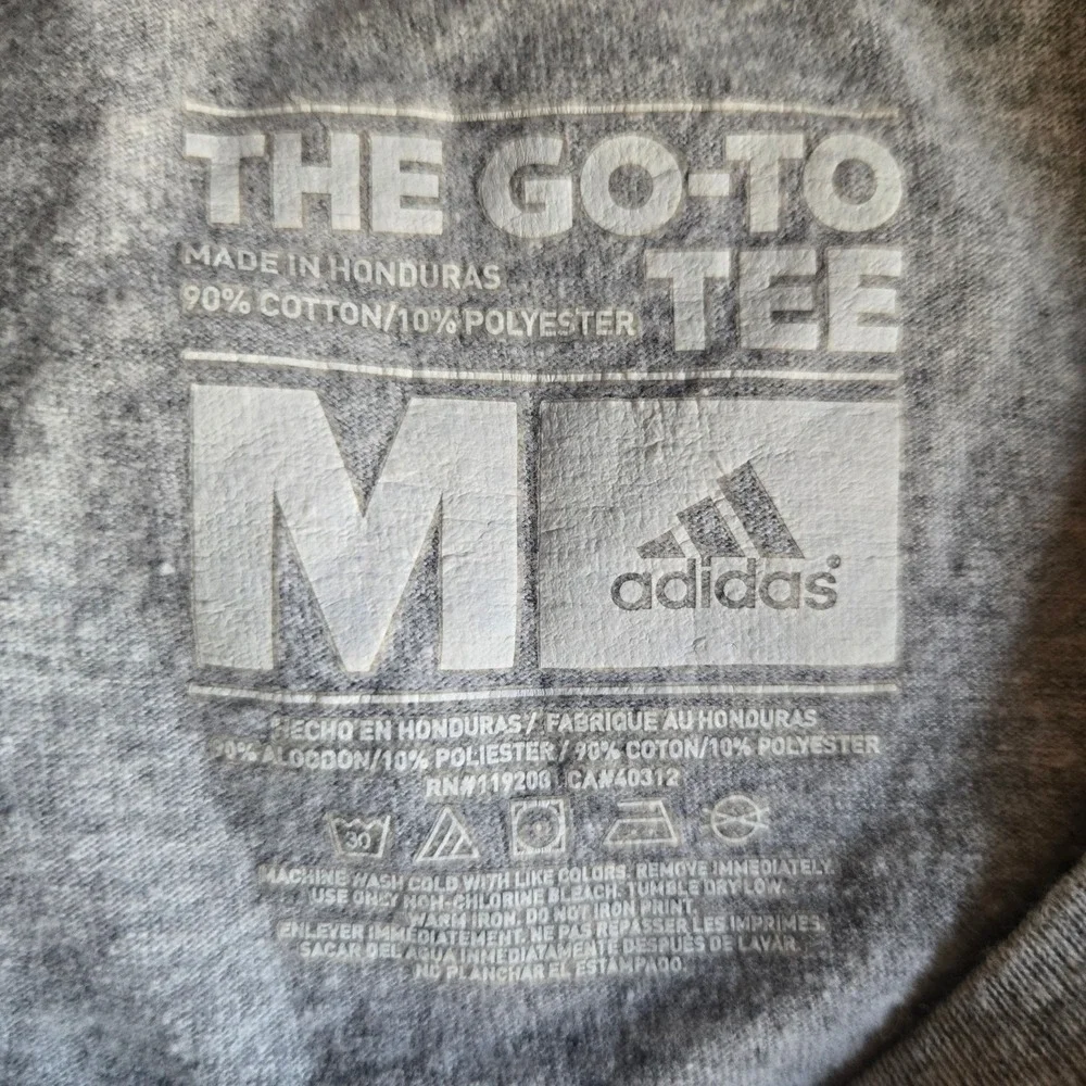adidas UCLA Football The Go-To Tee Gray Graphic T-Shirt Men's Size Medium